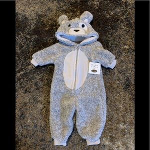 Bon Bébé gray body suit with bear hood